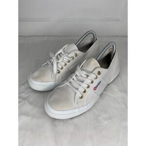 Superga Womens White Canvas Sneakers Size 7.5